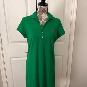 Ralph Lauren Green Polo Dress with Short Sleeves